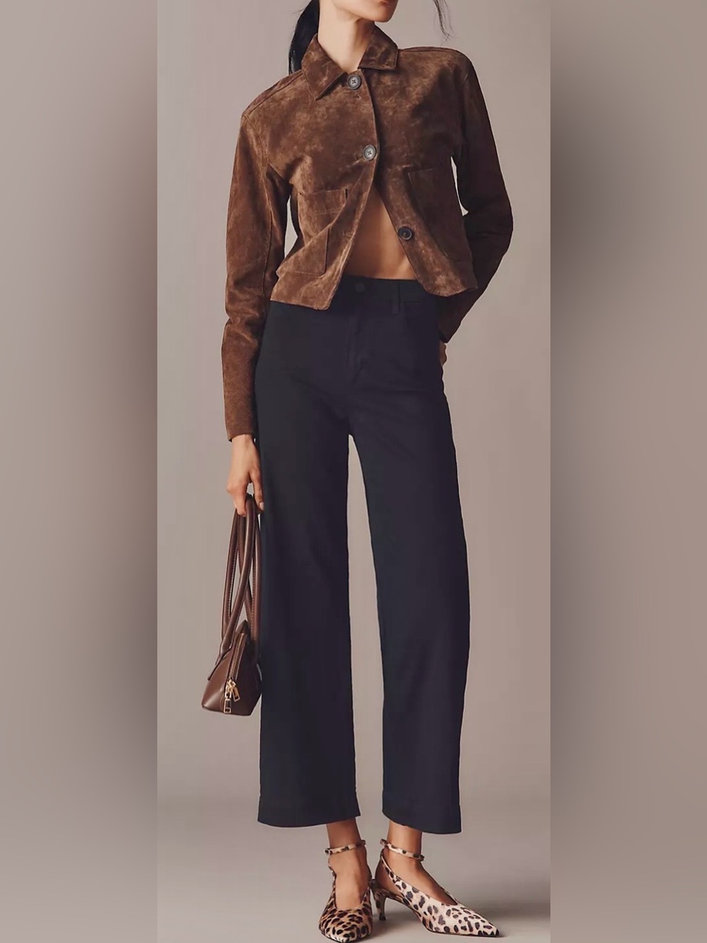 PAIGE Anessa Crop Wide-Leg Jeans. Size 32P